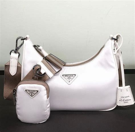 prada cross body bag white|Prada crossbody bag nylon sale.